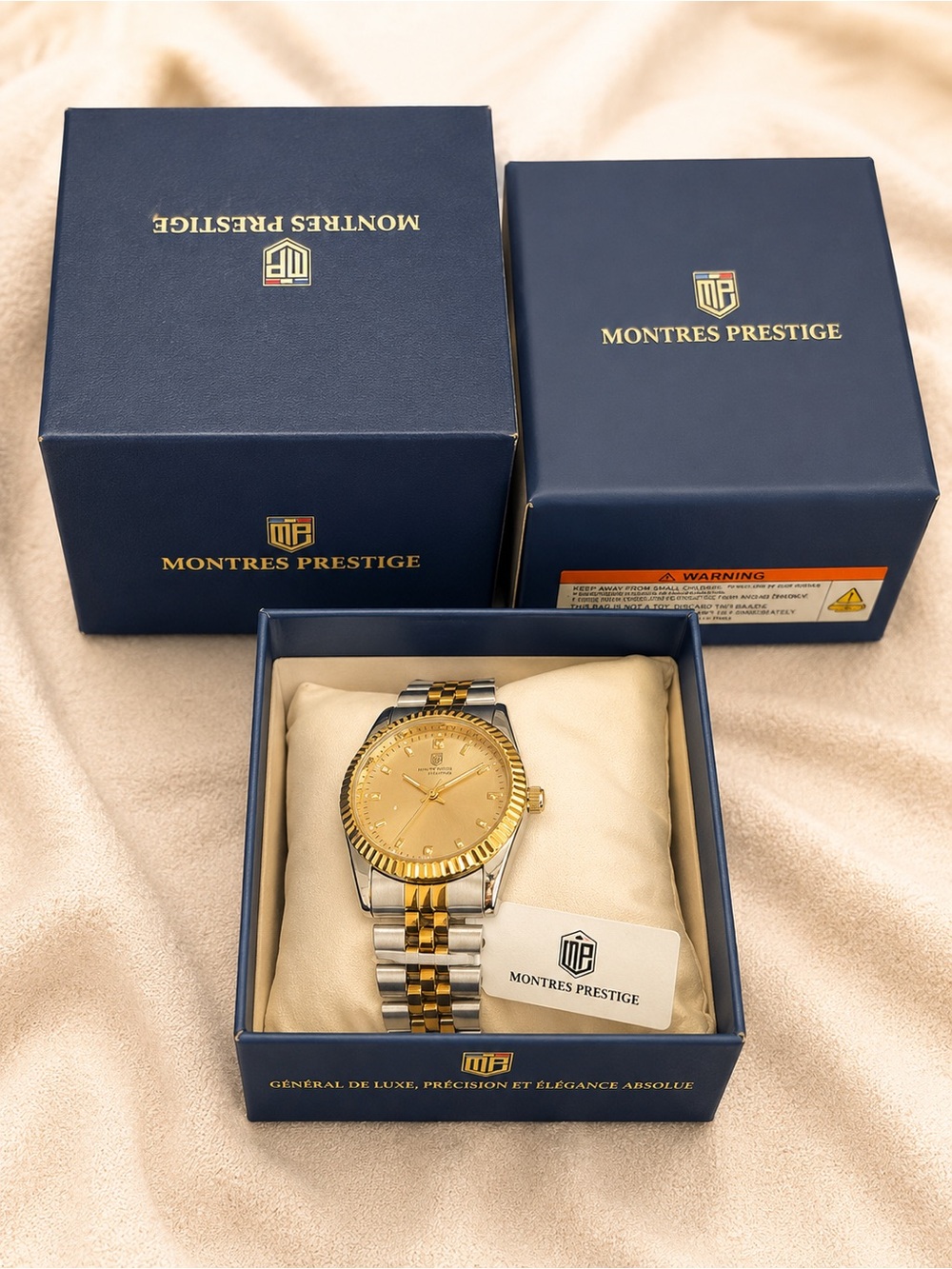 Invicta Gold Two-Tone Bracelet Watch with Gold Dial